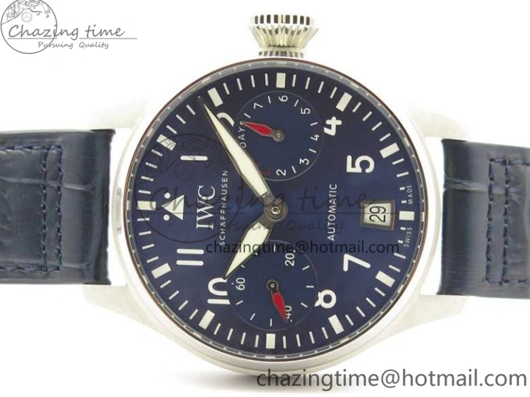 MIROTIME 0124 Supportive Big Pilot IW501008 “Boutique London” SS ZF Best Edition Blue Dial on Blue Leather Strap A 7106